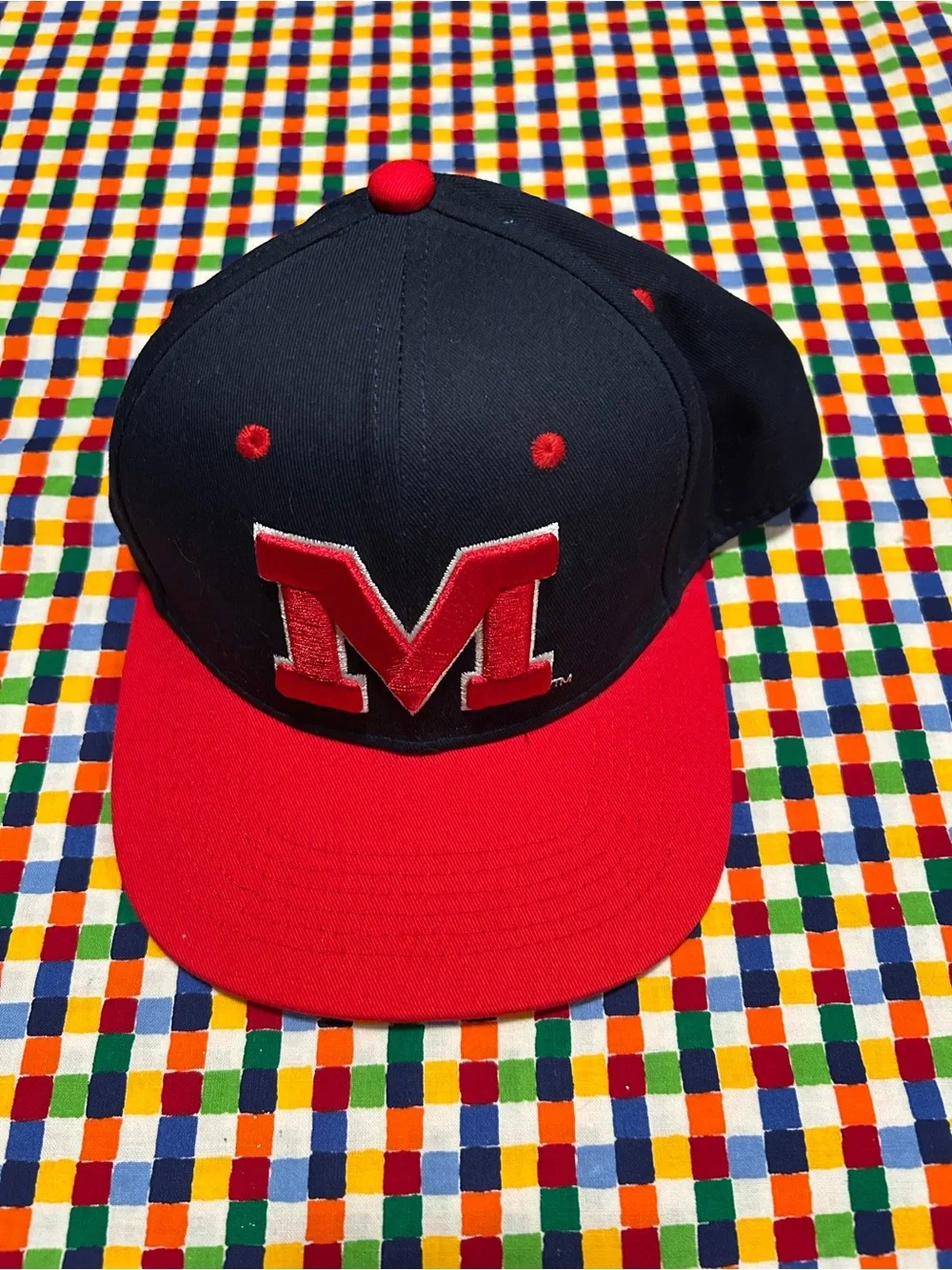 NWT Ole Miss red  and Navy Snapback Hat